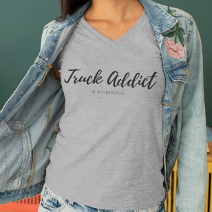 T-shirt Femme Modern Truckergirl - Gris