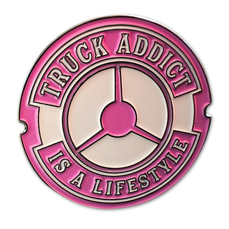 Pins Truck Addict Pink & White