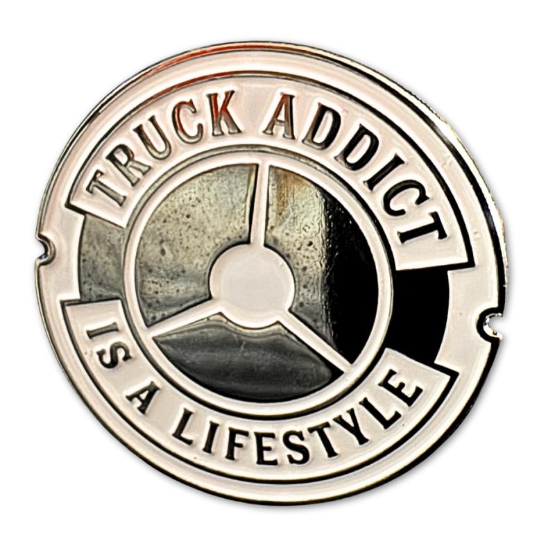 Pins Truck Addict® - Chrome & White