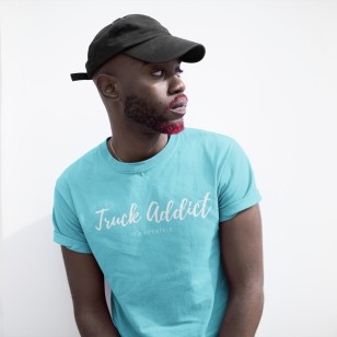 T-shirt Homme Modern Trucker - Cyan