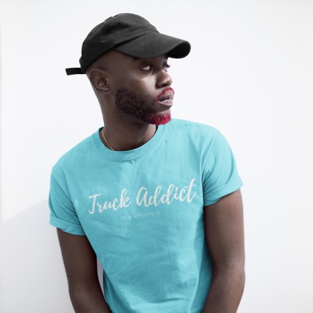 T-shirt Homme Modern Trucker - Cyan