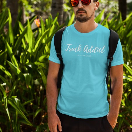 T-shirt Homme Modern Trucker - Cyan