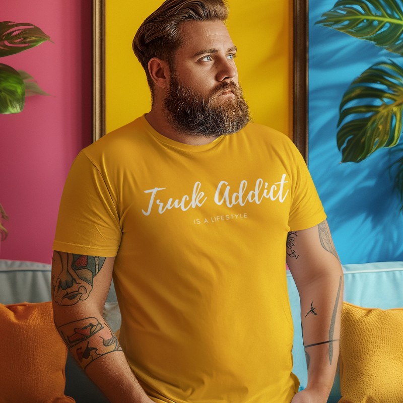 T-shirt Homme Modern Trucker - Jaune