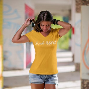 T-shirt Femme Modern Truckergirl - Jaune